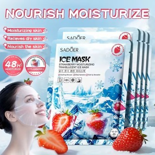 قناع الثلج المرطّب بخلاصة الفراولة – SADOER Strawberry Ice Mask