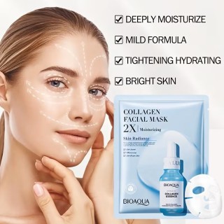 ماسك كولاجين BIOAQUA لترطيب وإشراقة البشرة – 2X ترطيب مزدوج