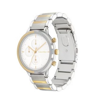 ساعة Calvin Klein النسائية الفاخرة – تصميم ثنائي اللون، كرونوغراف، موديل 25200239، مقاس 40 مم